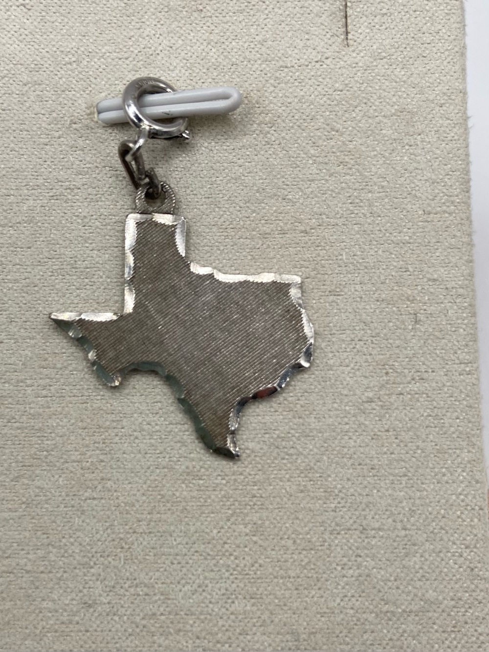 Vintage Sterling Silver Texas State Charm Pendant With Clasp Classic Collectible